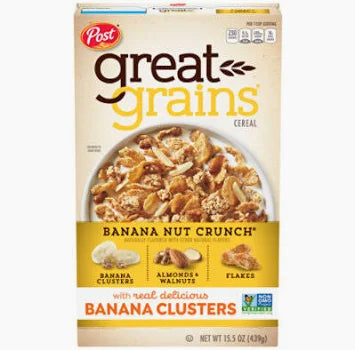 Post Great Grains Banana Nut Crunch Heart Healthy Whole Grain Breakfast Cereal - 15.5 Oz