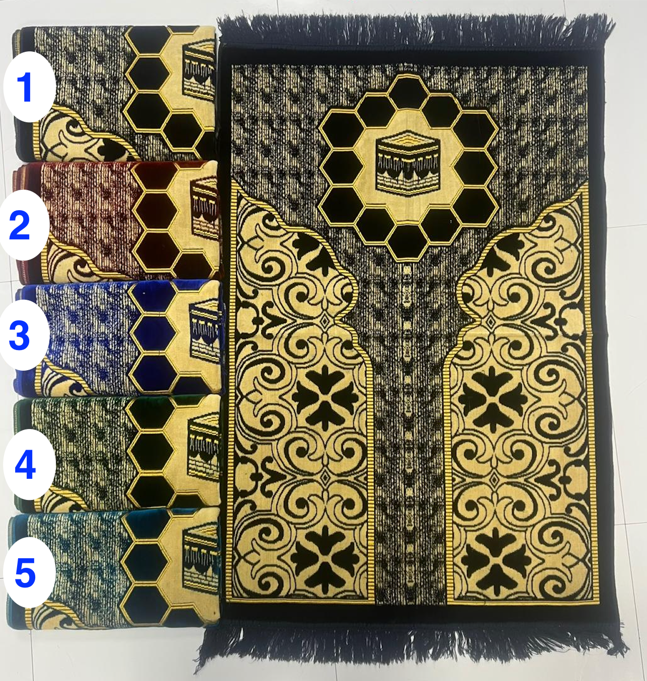 Kaaba Majestic Gold Prayer Mat