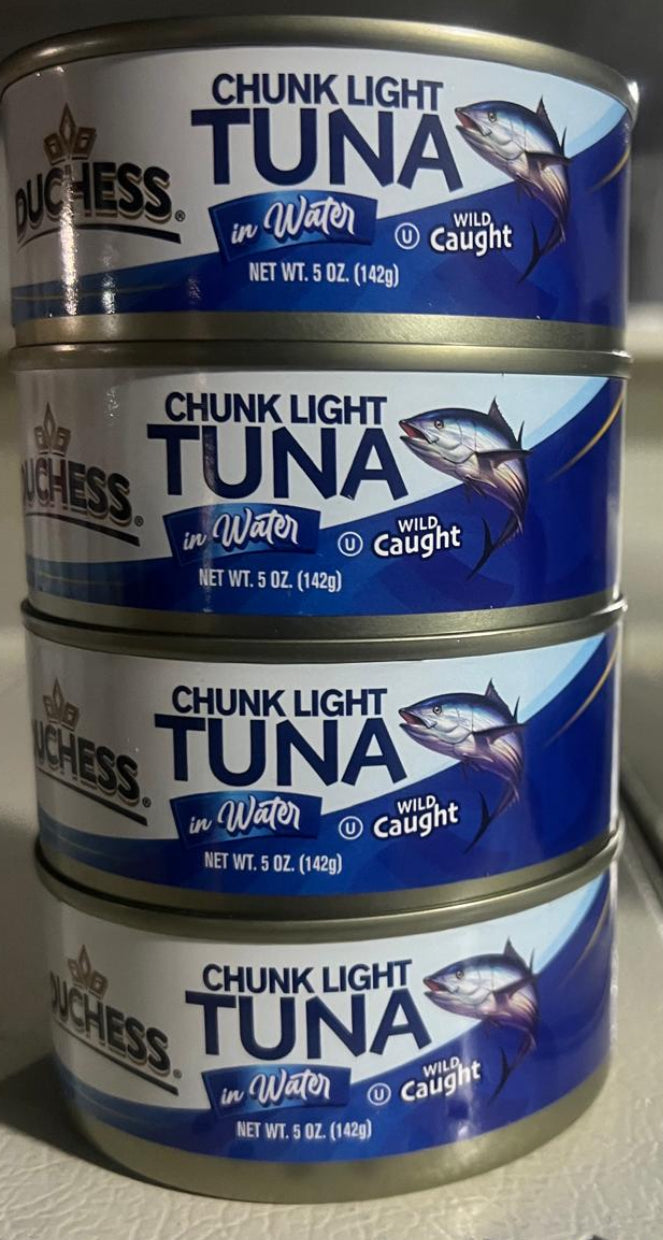 Duchess Light Tuna in water Wild caught Low sodium Protein Packed