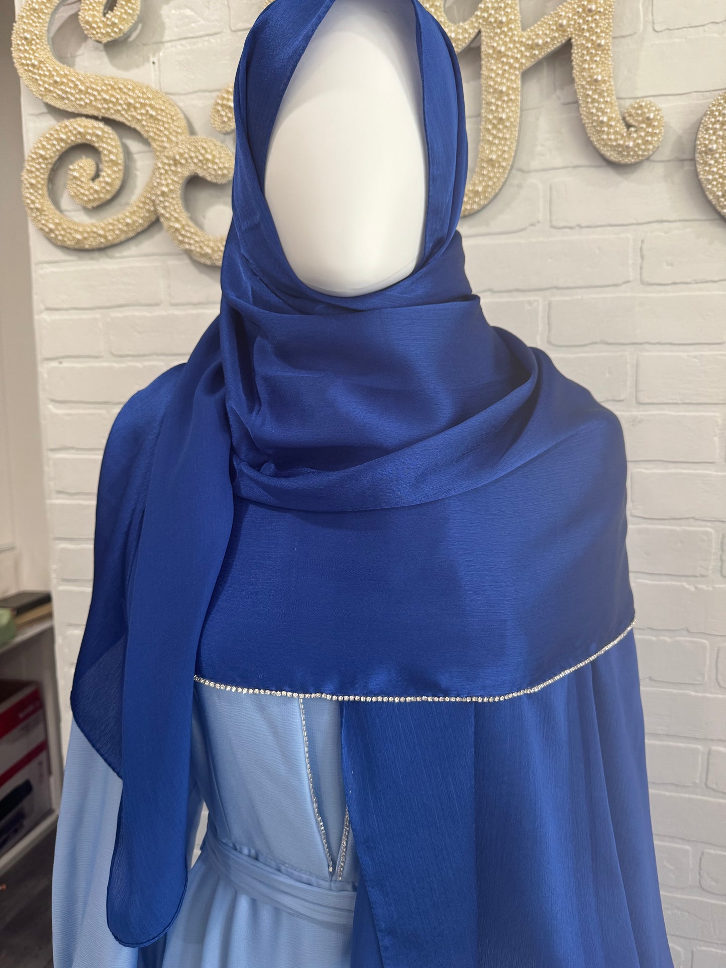 Satin Hijabs with pill at the end