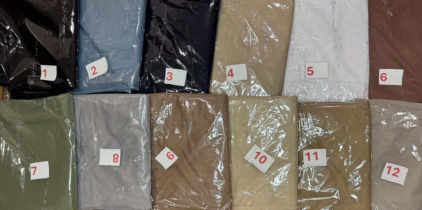 Jersey Hijab with Subtle Rhinestone Accents