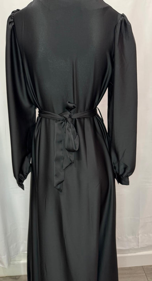 Black Pattern Evening Dress