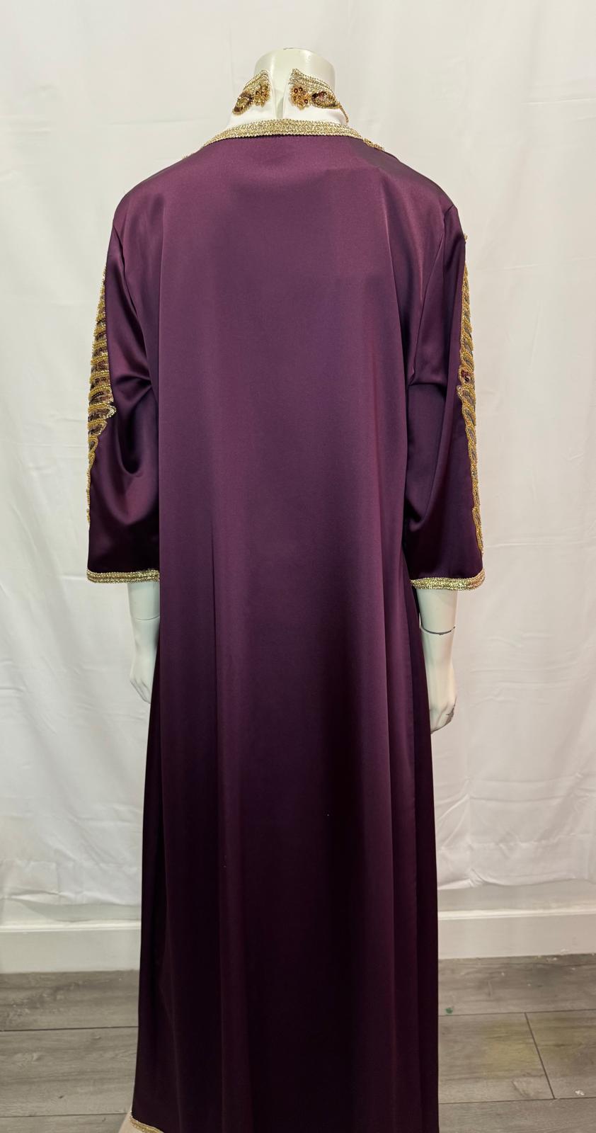 Dark Purple Event Kaftan/Dress 2 pieces
