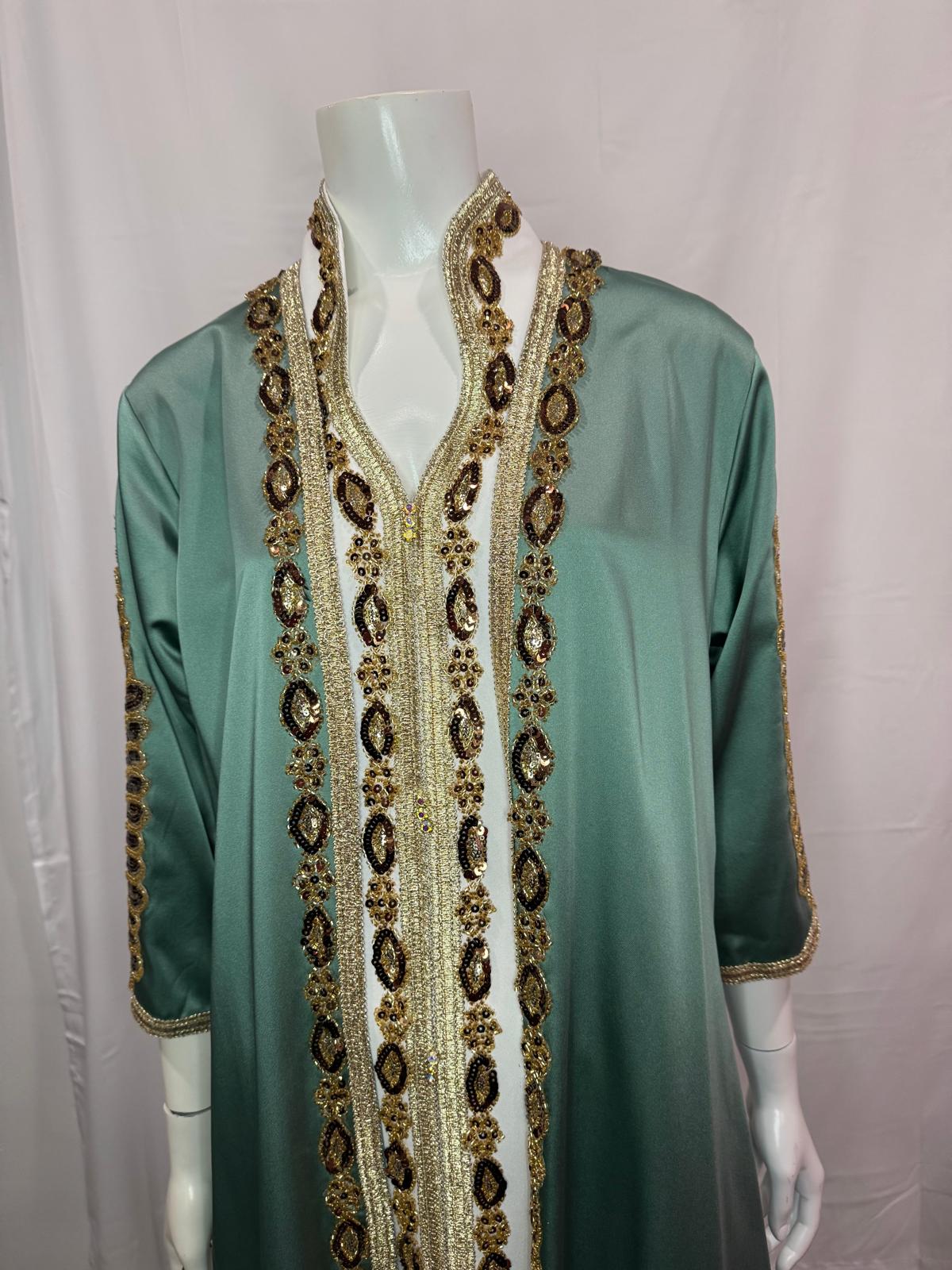 Green Purple Event Kaftan/Dress 2 pieces