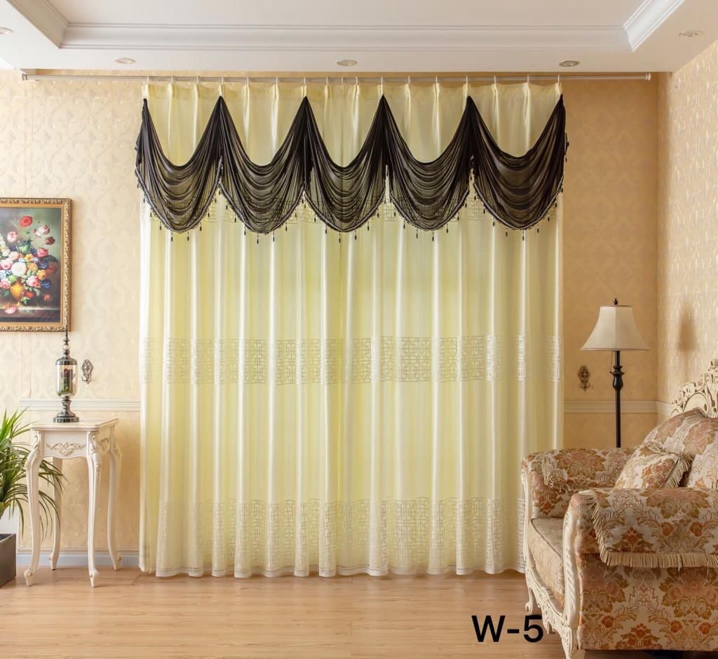 Double Layered Curtains Yellow
