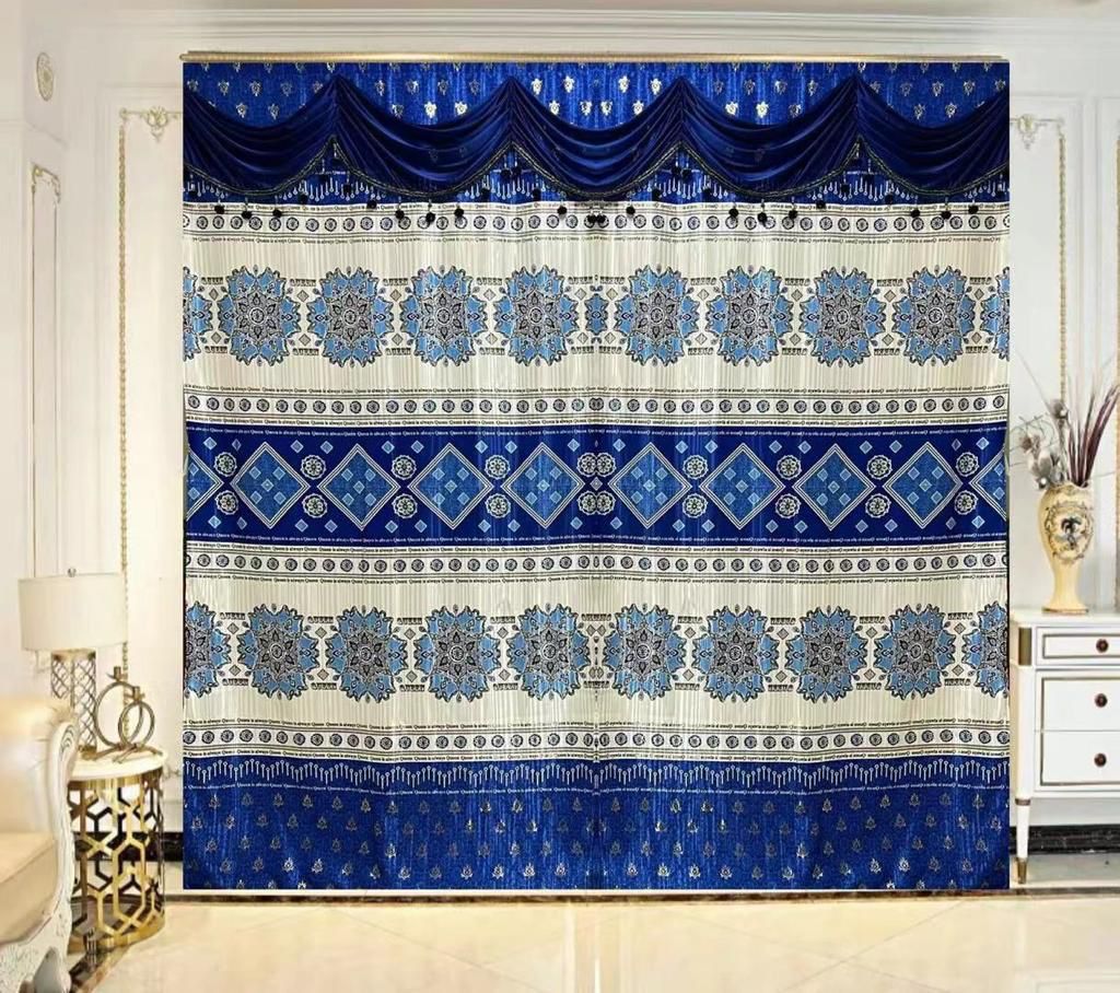 Layered Curtains Purple Blue