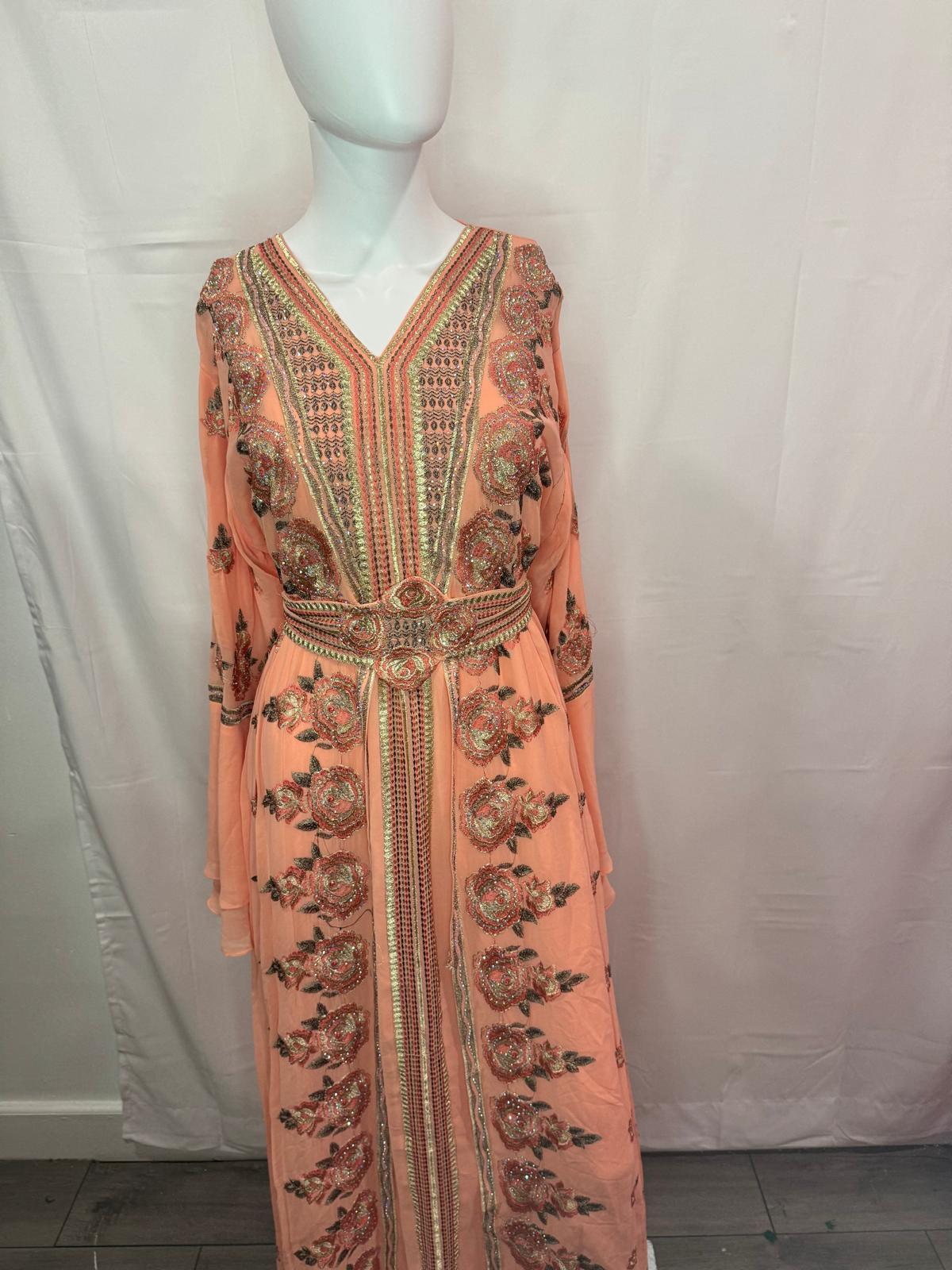 Elegant full-length kaftan dress