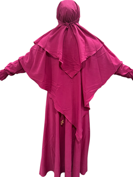 Zahra Elegance Cape Abaya Set