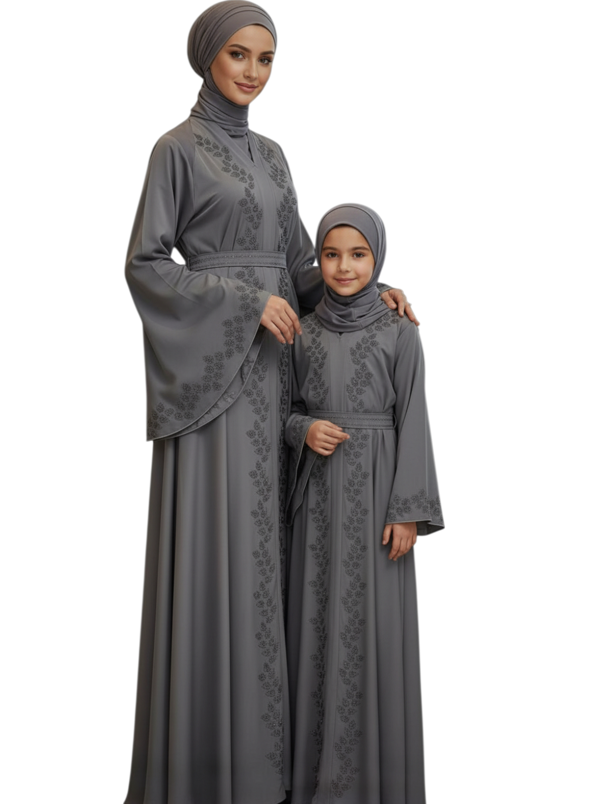 elegant gray Abaya