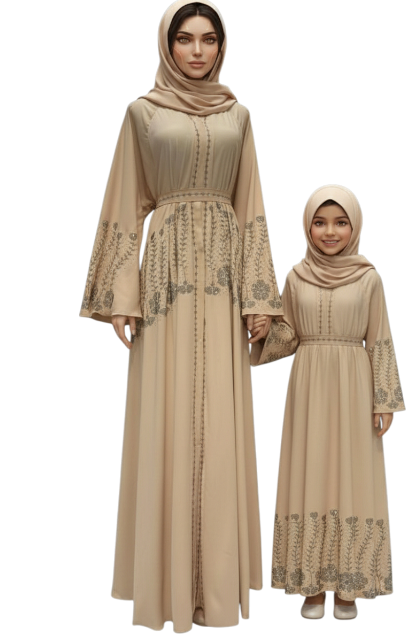 Elegant Blush pink abaya