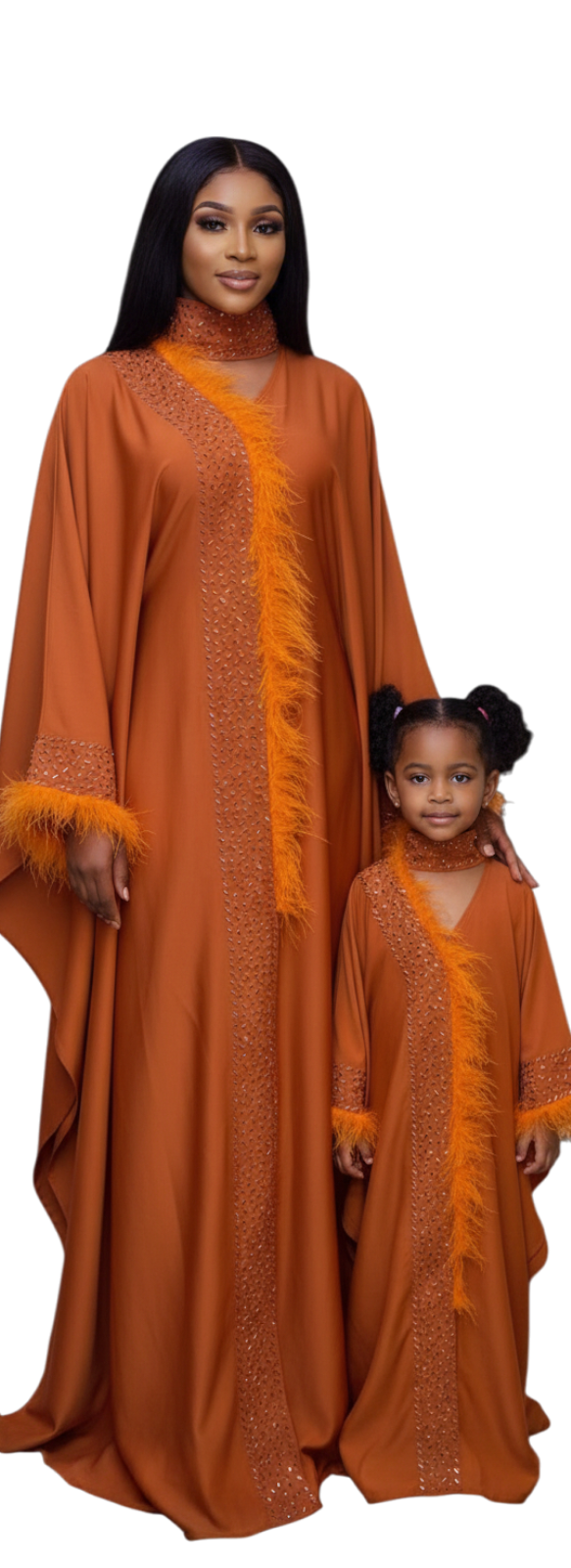 Sunset Radiance butterfly Abaya