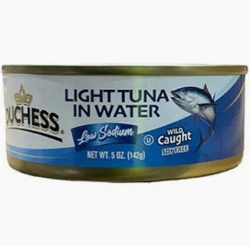 Duchess Light Tuna in water Wild caught Low sodium Protein Packed