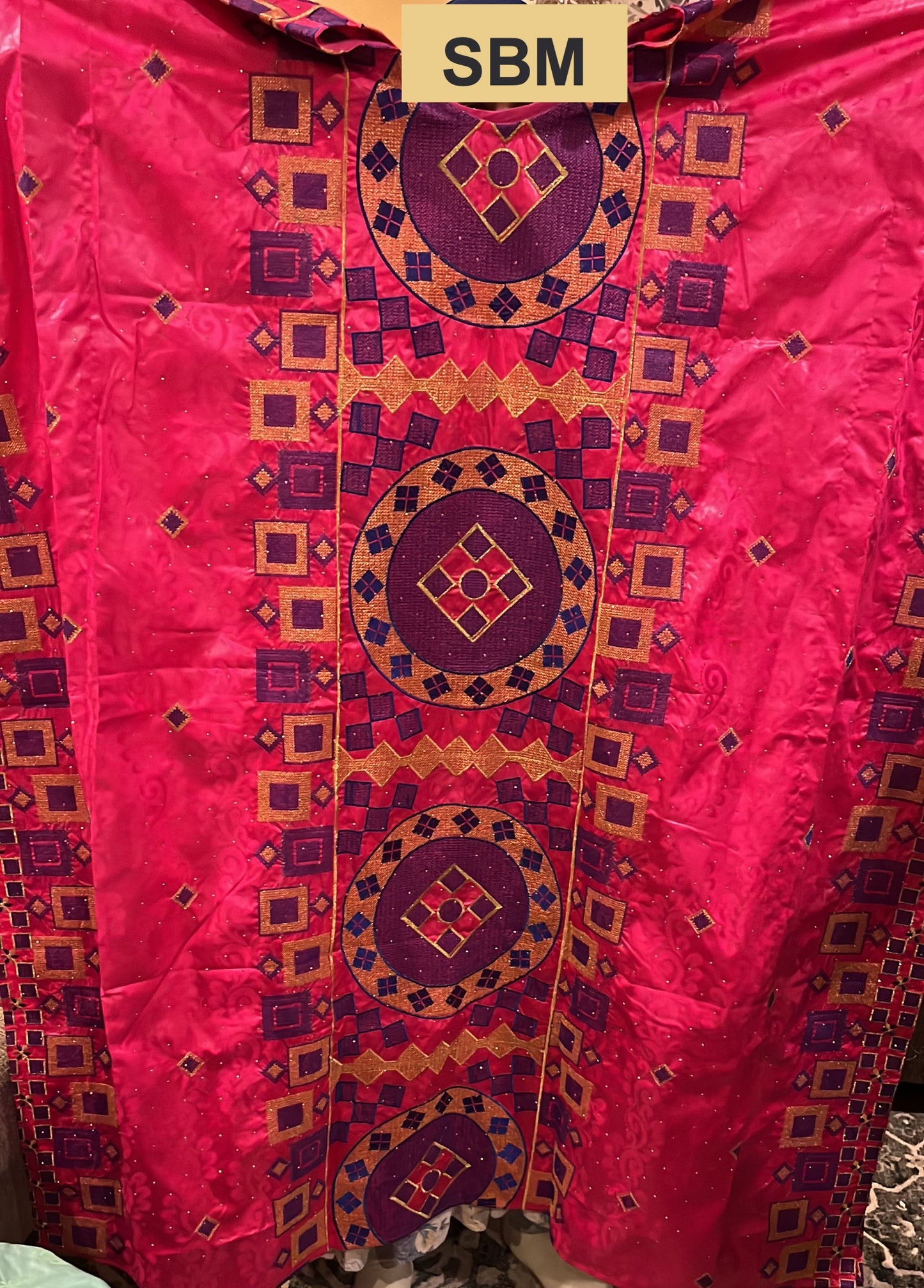 Bazin dress with scarf  only image 3