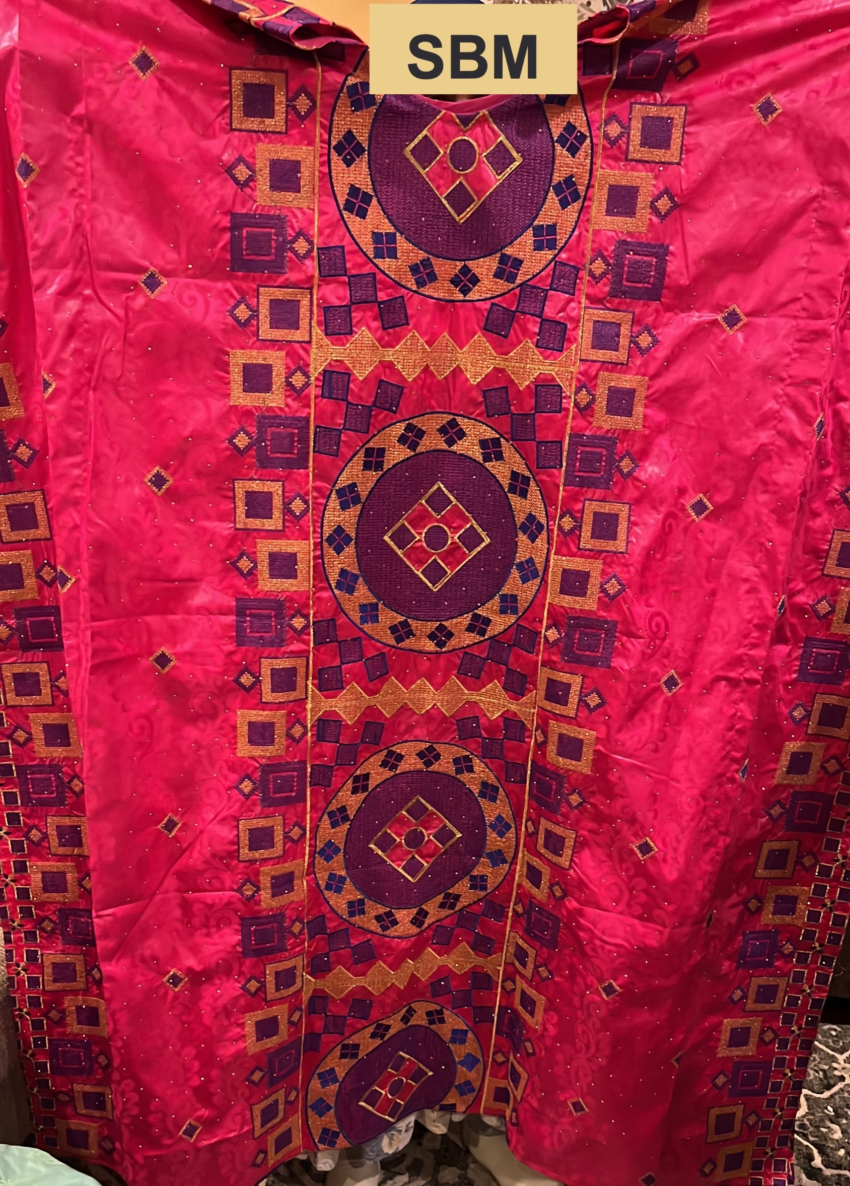 Bazin dress with scarf  only image 3