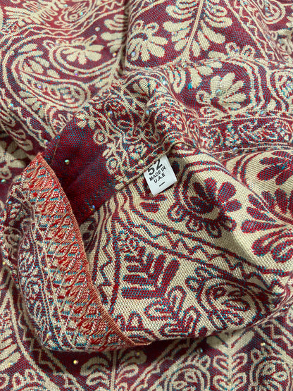 Paisley Open Pashmina Cashmere Abaya SIZE 52
