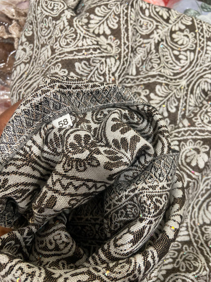 Paisley Open Pashmina Cashmere Abaya SIZE 58