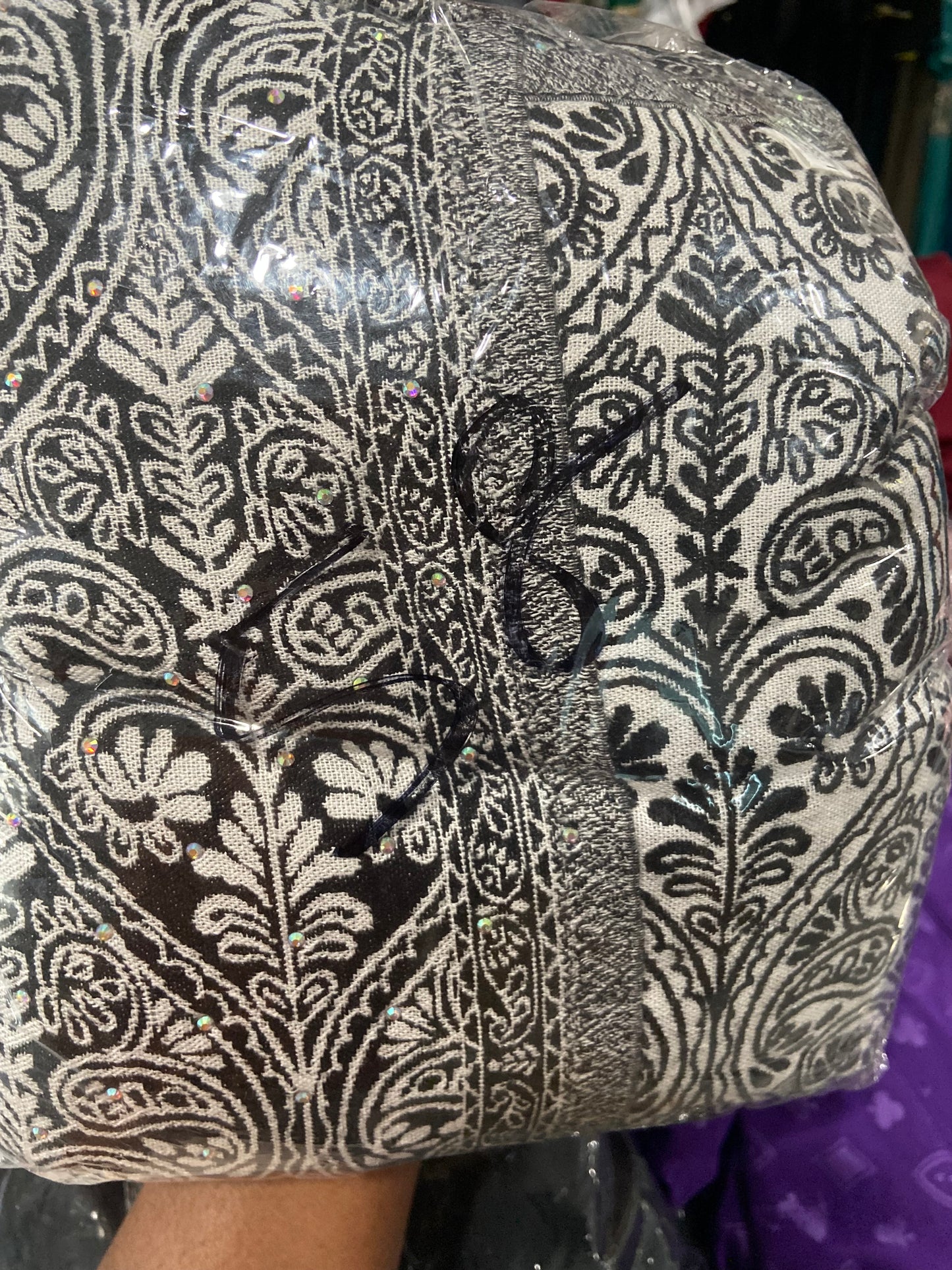 Paisley Open Pashmina Cashmere Abaya SIZE 58