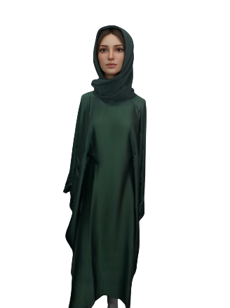 Emerald butterfly Abaya