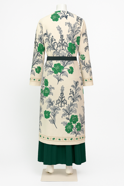 longline open abaya-style dress 3 pieces  skirt