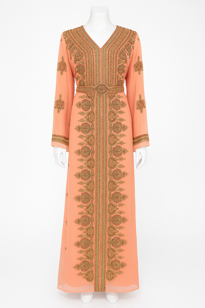 Elegant full-length kaftan dress
