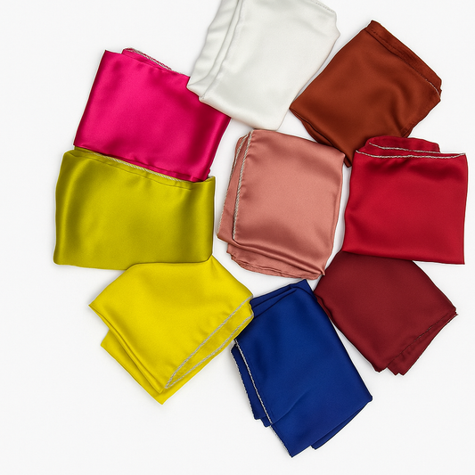 luxurious satin fabric scarves