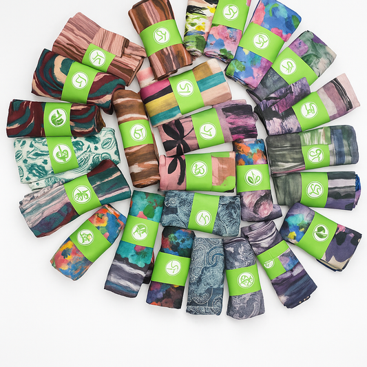 Earth-toned abstract Print Hijab from Turkey