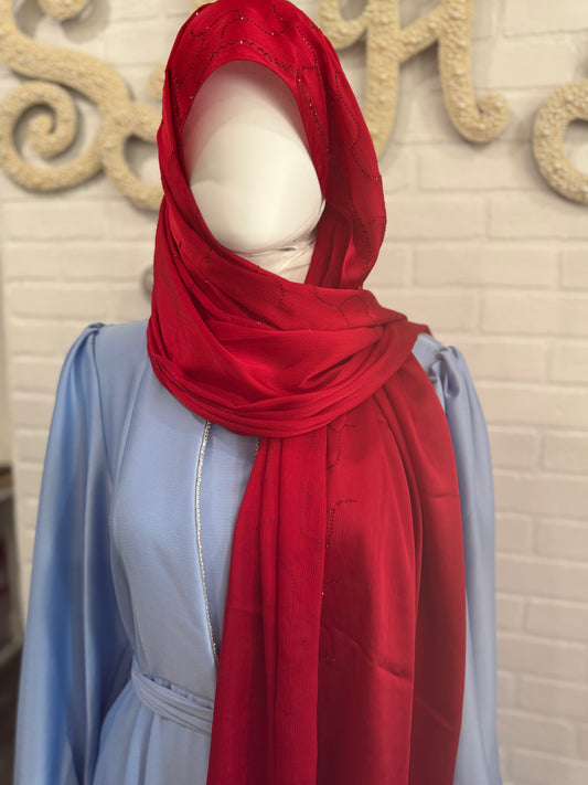 Satin  Hijabs with pill