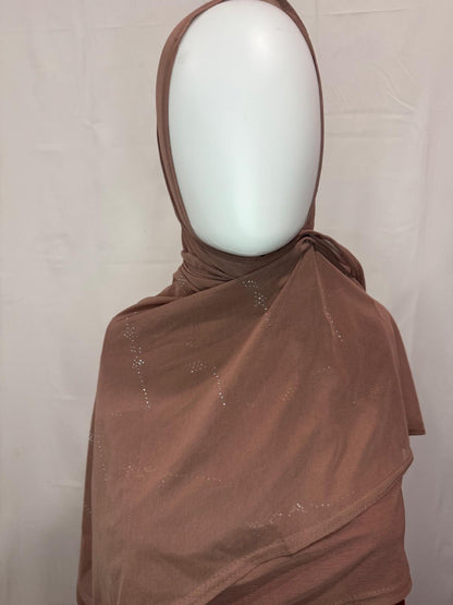 Jersey Hijab with Subtle Rhinestone Accents