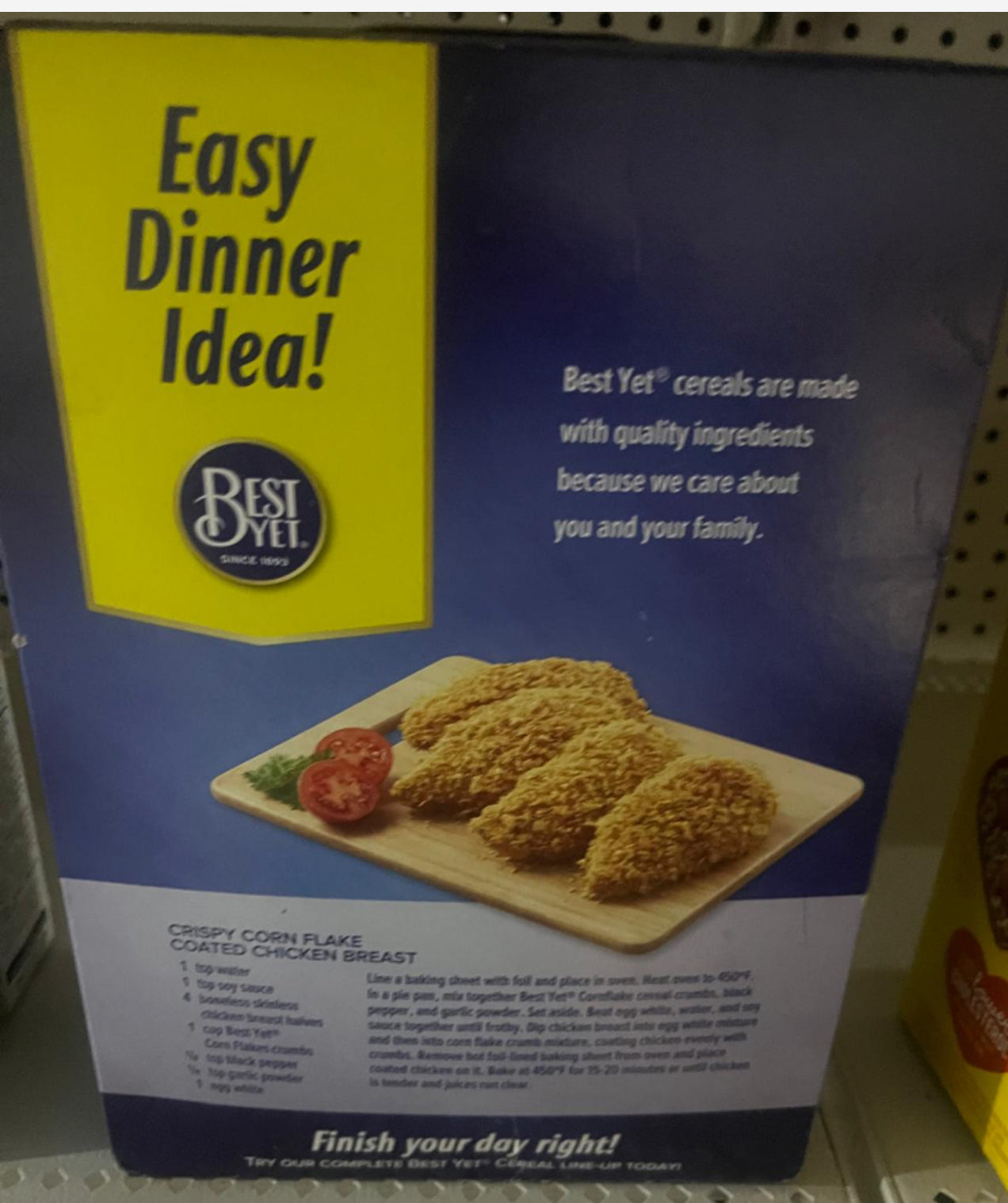 CORN FLAKES BEST YET FOR CKICKEN