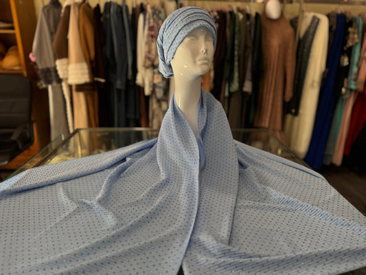Winter Glow Embellished Hijab:  Cozy Sparkle Dotted Hijab