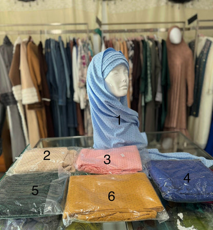 Winter Glow Embellished Hijab:  Cozy Sparkle Dotted Hijab