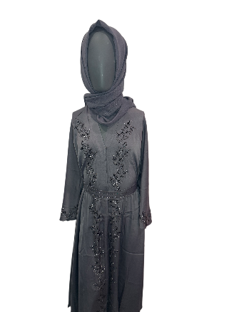 Midnight Ash Embellished Abaya