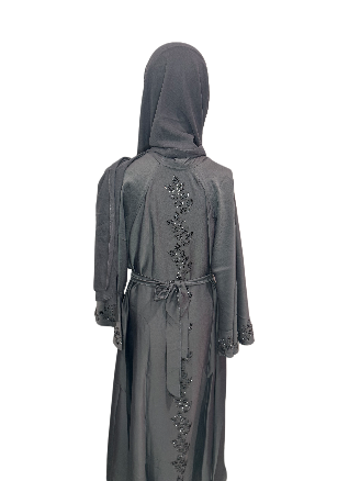 Midnight Ash Embellished Abaya