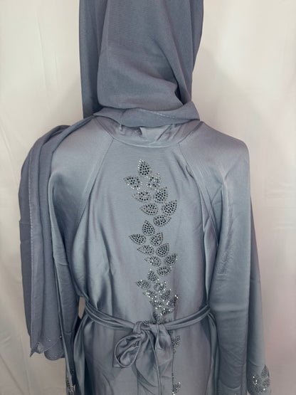 Midnight Ash Embellished Abaya