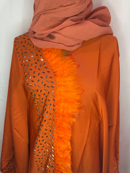 Sunset Radiance butterfly Abaya