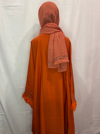 Sunset Radiance butterfly Abaya
