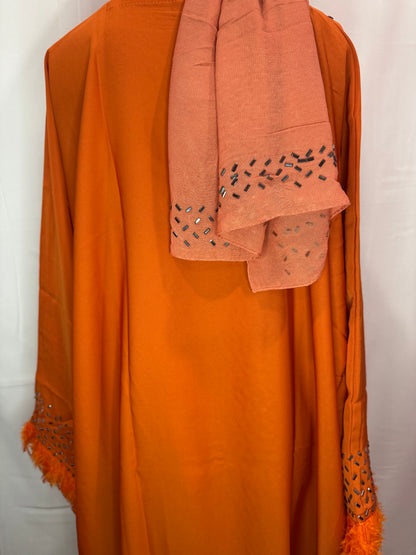 Sunset Radiance butterfly Abaya