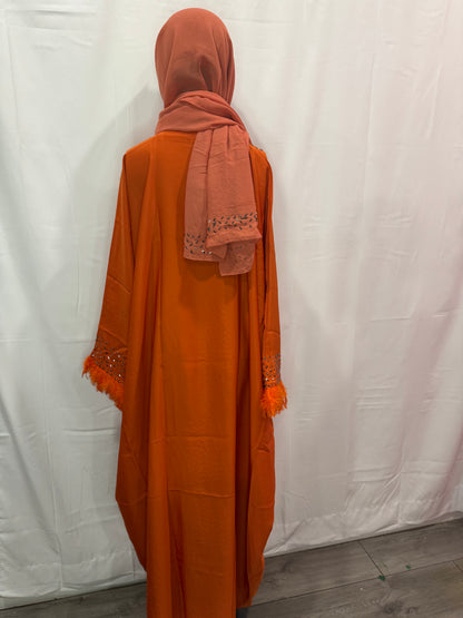 Sunset Radiance butterfly Abaya
