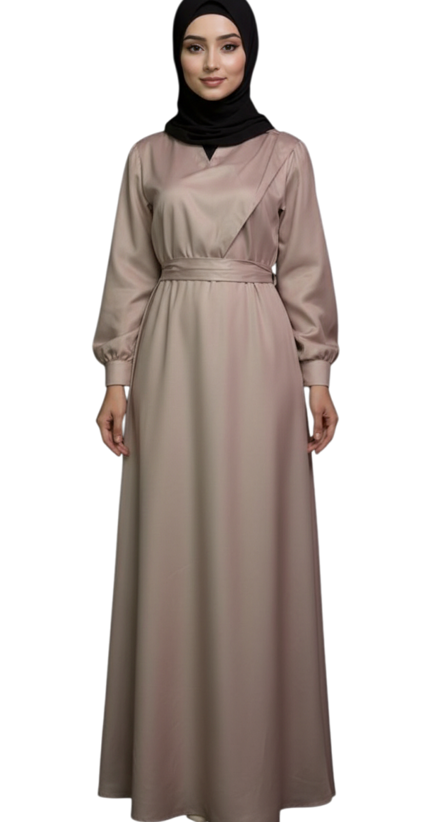 Cream  Pattern Evening Dress