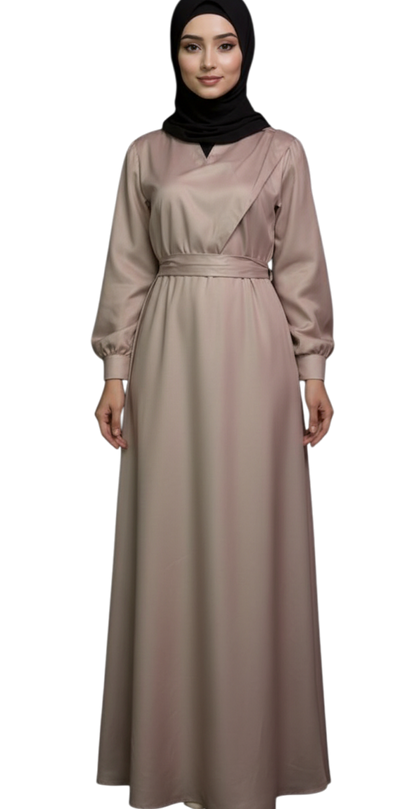 Cream  Pattern Evening Dress