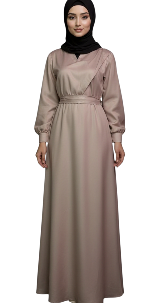 Cream  Pattern Evening Dress