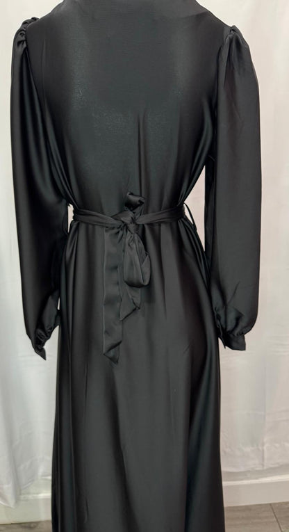 Black Pattern Evening Dress