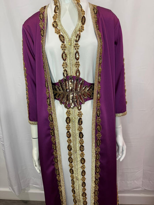 Purple Event Kaftan 2 pieces