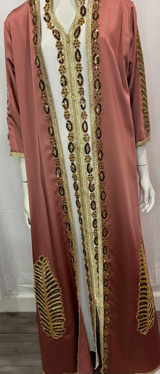 Orange Event Kaftan/Dress 2 pieces