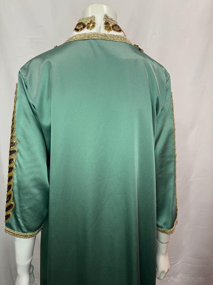 Green Purple Event Kaftan/Dress 2 pieces