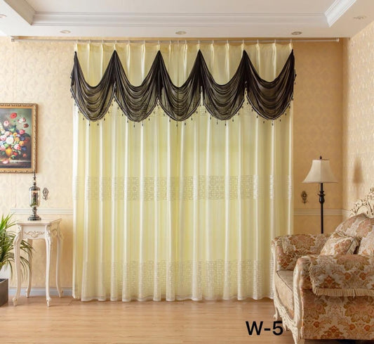 Double Layered Curtains Yellow