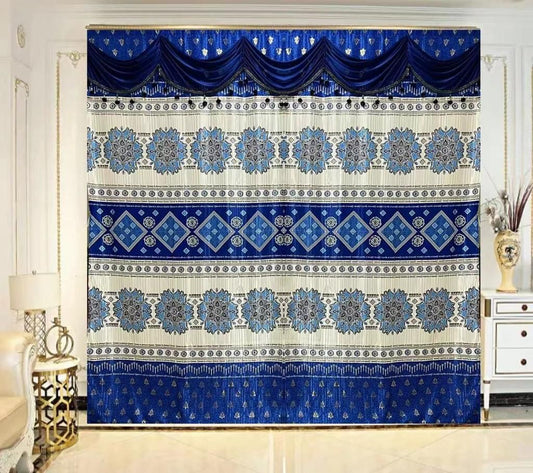 Layered Curtains Purple Blue