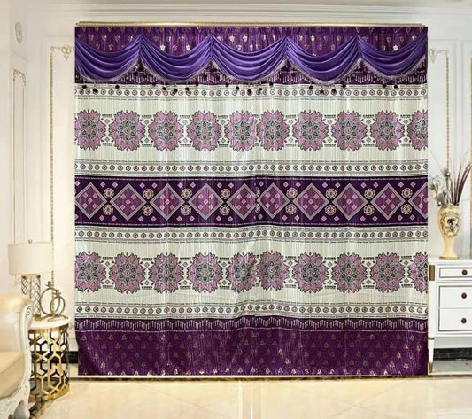 Layered Curtains Purple