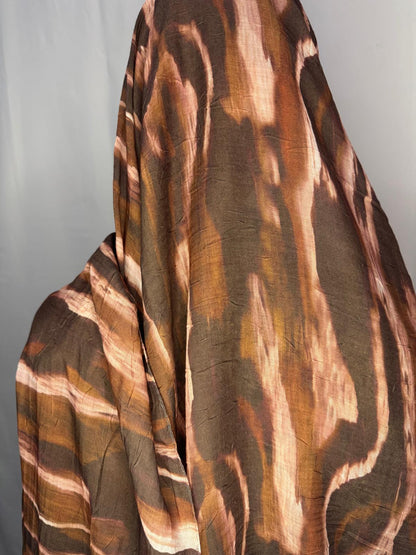 Earth-toned abstract Print Hijab from Turkey