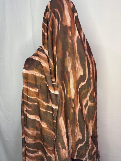 Earth-toned abstract Print Hijab from Turkey